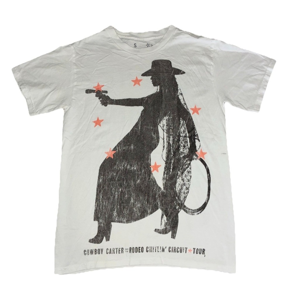 Beyonce Most Wanted Tee S White‎ Cowboy Carter Tour 2025 Merch NEW *spots